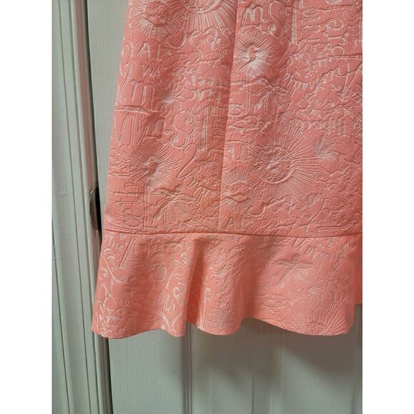 Lilly Pulitzer Peachy Pink Word On The Street Jacqua Dress S:10 - Picture 6 of 12